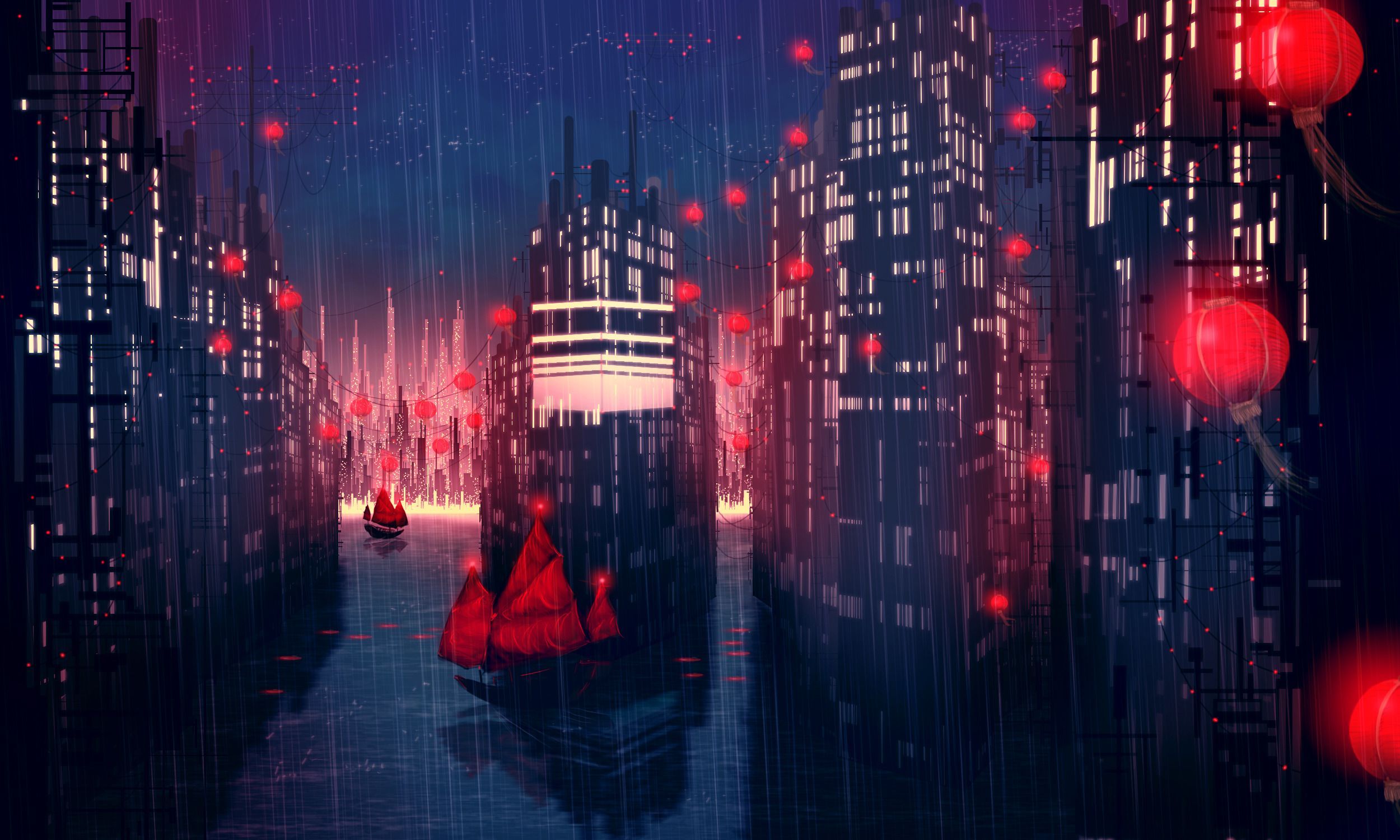 Featured image of post Aesthetic Anime Rain City Gif