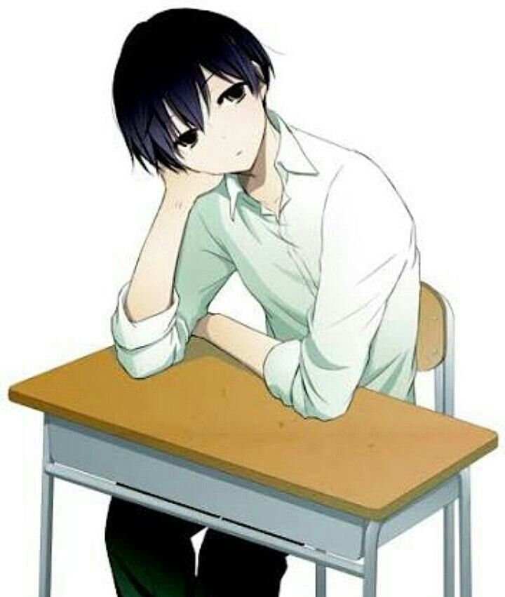 Featured image of post Anime Guy Sitting At Desk