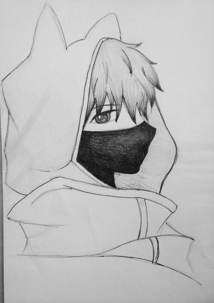 Featured image of post Drawing Cool Anime Boy With Face Mask