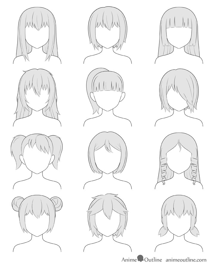 Featured image of post Female Hairstyles Drawing Anime