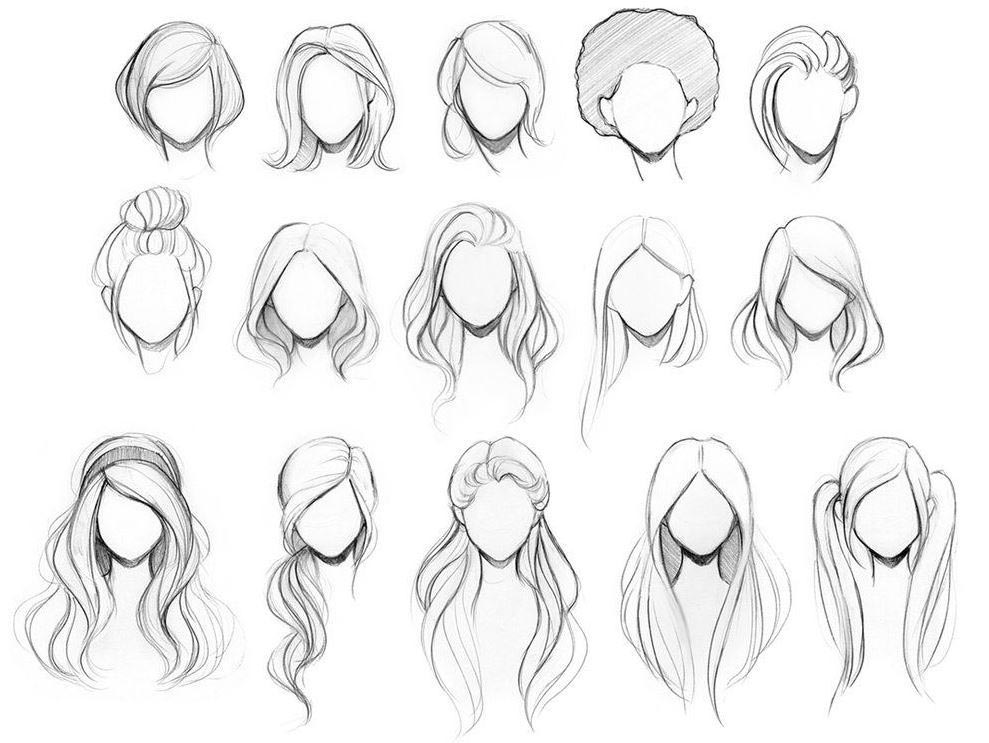 Featured image of post Female Hairstyles Drawing Reference