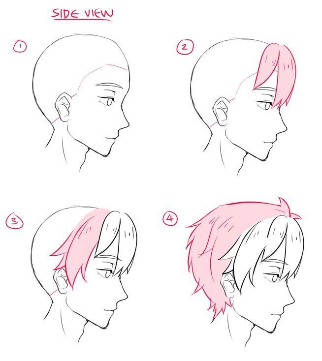 Featured image of post How To Draw A Side Profile Anime Hair